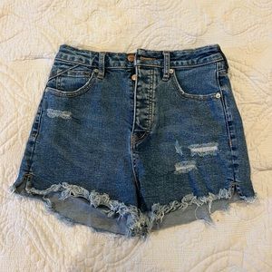 Free People High Waisted Jean Shorts